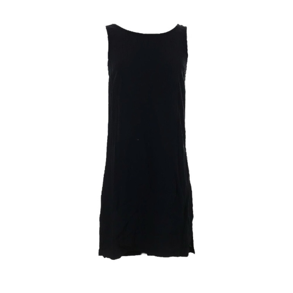 Eileen Fisher New York Vintage USA Made Black Crepe Slip Dress Size small 1990s